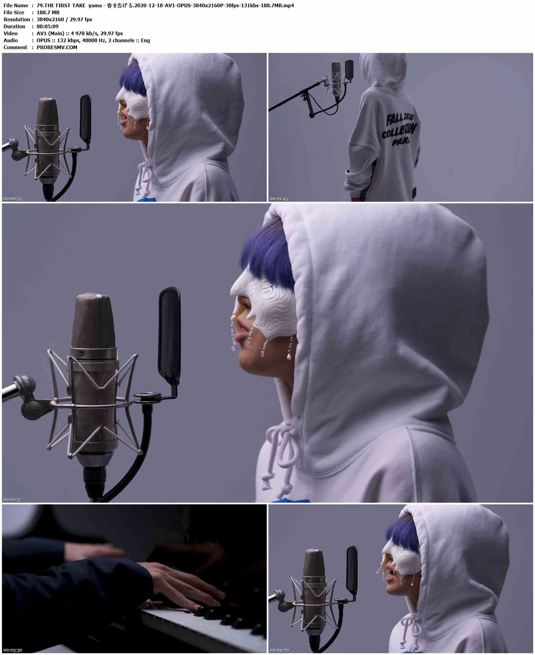 79.THE FIRST TAKE yama - 春を告げる.2020-12-18-AV1-OPUS-3840x2160P-30fps-131kbs-188.7MB官方MV_高清MV